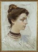 da MOLIN Oreste 1856-1921,Profilo di una bella fanciulla,Boetto IT 2021-03-02