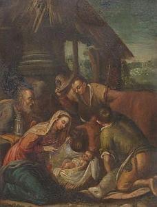 da Ponte Jacopo 1510-1592,Adoration of the Shepherds,Aspire Auction US 2015-09-03
