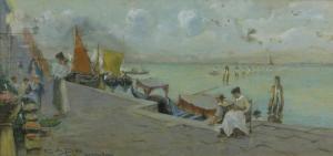 da POZZO Giuseppe 1844-1919,Harbour scene Venice,Burstow and Hewett GB 2014-04-30