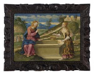da SANTACROCE Girolamo Galizzi 1480-1556,Christ and the Woman of Samaria,Christie's GB 2022-10-07