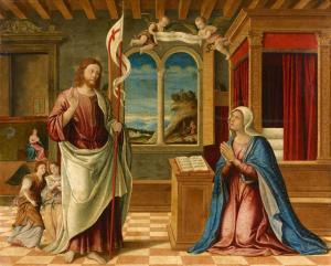 da SANTACROCE Girolamo Galizzi 1480-1556,Erscheinung Christi vor Maria,Lempertz DE 2023-11-18