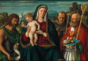 da SANTACROCE Girolamo Galizzi 1480-1556,Madonna and Child with Saint John the Bap,Palais Dorotheum 2022-05-11