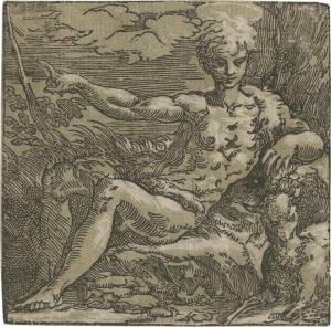 DA TRENTO Antonio Fantuzzi 1508-1560,Johannes der Täufer in der Einöde,Galerie Bassenge 2023-06-07