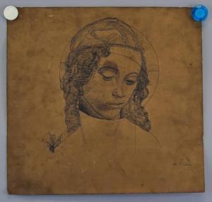 DA VINCI Leonardo 1452-1519,portrait of a woman's head,888auctions CA 2022-07-21