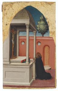 da VIVARINI Antonio Murano 1415-1476,Saint Peter Martyr at prayer,Christie's GB 2021-07-08