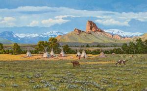 DABICH George 1922-2013,Camp on the Southfork of the Shoshone,1995,Shannon's US 2023-06-22