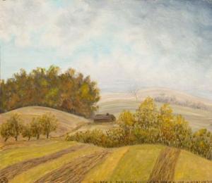 DABROWSKA Halina 1927,A view from Kurczyna towards east,1988,Desa Unicum PL 2019-11-12