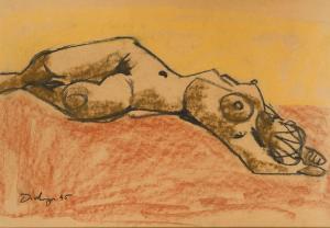 DACHINGER Hugo 1908-1996,Reclining nude,1945,Rosebery's GB 2021-12-01