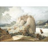 DADD Richard 1817-1886,a castle on a cliff overlooking a lake,Sotheby's GB 2006-11-23