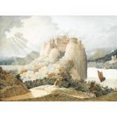 DADD Richard 1817-1886,Castle On A Cliff Overlooking A Lake,1860,Sotheby's GB 2006-06-27