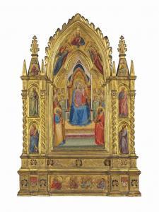 DADDI Bernardo 1310-1348,The Madonna and Child enthroned with saints,Christie's GB 2016-04-14