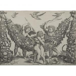 DADDI Bernardo,Two Putti Wrestling (after Raphael's design for th,Clars Auction Gallery 2023-06-16