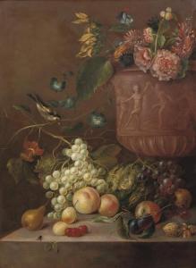 DADELBEEK Gerrit 1731,Grapes, peaches, a pear, plums, a cabbage, a walnu,1766,Christie's 2008-06-24