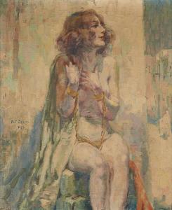 DAENS Antoine 1871-1946,Intimité féminine,1917,Horta BE 2015-01-12