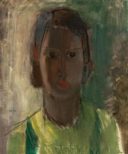 DAEYE Hippolyte,Mask of a young girl in backlight (Nora Van den Bo,1932-33,De Vuyst 2020-12-05