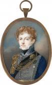 DAFFINGER Moritz Michael 1790-1849,Portrait eines jungen Offiziers,1815,Galerie Bassenge 2023-11-30