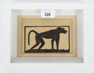 DAGLISH ERIC Fitch 1894,study of a baboon,1921,Burstow and Hewett GB 2022-02-25