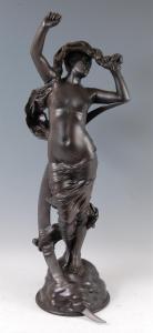 DAGONET Ernest 1856-1926,a standing semi-nude Goddess,20th century,Lacy Scott & Knight GB 2020-03-21