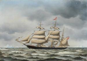 DAHL Jorgan 1825-1890,A ship's portrait of Alba,1876,Bruun Rasmussen DK 2021-10-18