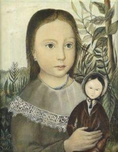 DAHL Marie Kate 1900-1900,Jeune fille à la poupée,Brissoneau FR 2021-11-26