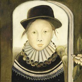 DAHL Marie Kate 1900-1900,Portrait de jeune fille au chapeau,Brissoneau FR 2021-11-26