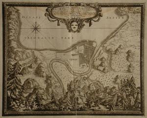 dahlbergh jonson eryk,Norwegia, mapa Dronheem,1658,Desa Unicum PL 2004-01-24