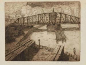 DAHLGREEN Charles William 1864-1955,Adams St. Bridge and Untitled (Snow Scene),Hindman US 2020-12-15