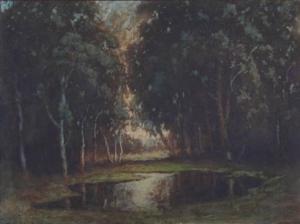 DAHLGREN Carl Christian 1841-1920,POND THROUGH THE TREES,Clark Cierlak Fine Arts US 2021-11-13