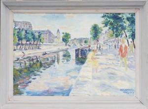 DAHLQVIST Karl 1900-1971,Pont St.Michel,1949,Uppsala Auction SE 2014-01-21