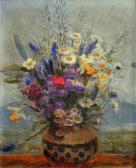 DAILLE Amedee 1896-1985,Nature morte au bouquet de fleurs de jardin,1936,Aguttes FR 2013-02-21