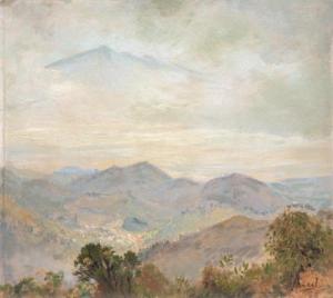 DAKE Jr. Carel Lodewijk 1886-1946,A mountainous landscape near Malang, Java,Venduehuis NL 2020-11-19
