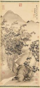 DAKUN ZHAI 1730-1804,Bamboo at the brookside,1802,Galerie Koller CH 2020-12-03