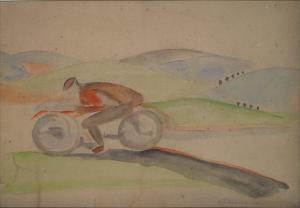DAL MONTE MARIO GUIDO 1906-1990,Motociclista,1927,Galleria Pananti Casa d'Aste IT 2019-06-14