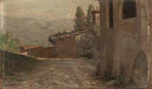 DALBESIO Adolfo 1860-1915,Scorcio di Galletto, presso Torino,1878,Finarte IT 2023-03-02