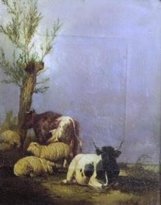 DALBY John 1810-1865,Landscape with Cattle and Sheep resting by a tre,1840,Fonsie Mealy Auctioneers 2017-03-07