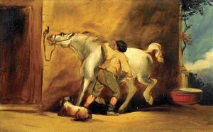 DALBY OF YORK Joshua 1794-1838,Horse and stable boy,Dreweatt-Neate GB 2011-10-13
