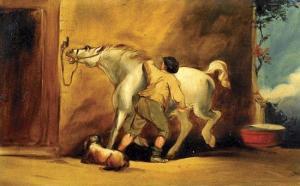 DALBY OF YORK Joshua 1794-1838,Horse and stable boy,Bloomsbury London GB 2011-10-13