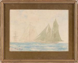 DALE SHAW Sydney 1879-1946,Sailboat study,Eldred's US 2024-01-04