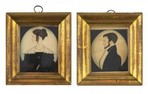 DALEE Justus 1793-1878,Portrait Miniatures of a Man and Woman,Hindman US 2024-03-15