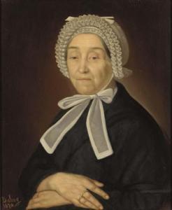 daleng 1800-1800,A portrait of a lady with lace bonnet,1870,Christie's GB 2004-02-04