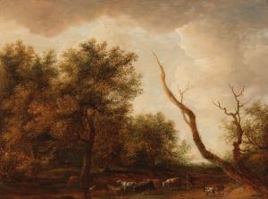 DALENS Dirk I 1600-1676,A wooded landscape with a shepherd and his flock,Palais Dorotheum 2021-03-30