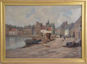 DALGLISH William 1860-1909,Village by the water,Hood Bill & Sons US 2021-04-20