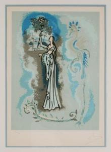DALI Salvador 1904-1989,Woman with Rose,Brunk Auctions US 2010-09-11
