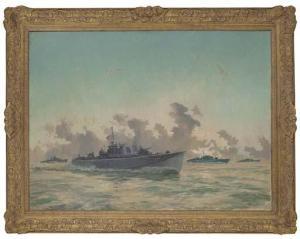 Dalison J.S,Motor torpedo boats returning at dawn,1945,Christie's GB 2006-11-02
