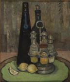 DALL OGLIO SICHER LIA 1893-1976,STILL LIFE OF BOTTLES AND CRUET,Babuino IT 2018-05-21