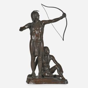 DALLIN Cyrus Edwin 1861-1944,Archery Lesson,1907,Rago Arts and Auction Center US 2018-05-05