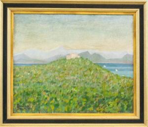DALMA Bogomir 1899-1932,landscape with a castle on a hill in the distance,888auctions CA 2020-09-24