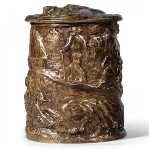 DALOU Aime Jules 1838-1902,A TOBACCO JAR WITH RELIEFS OF LABOURERS,Sotheby's GB 2007-06-28