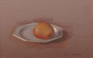 DALY Jehan 1918-2001,Apple on a plate,1991,Rosebery's GB 2019-10-05