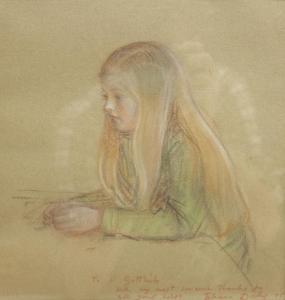 DALY Jehan,Portrait of a Young Girl with Blonde Hair,1975,David Duggleby Limited 2020-08-01